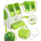 Boxn Portable Mini Ac Air Cooler Usb Battery Operated Mini Water Air Cooler Cooling Fan Blade Less Duel Blower With Ice Tray Best For Home,Shop,Table,Kitchen,Outdoor Pack Of 1, Green
