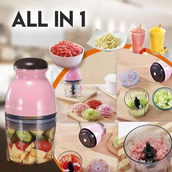Capsule Cutter Quatre Mini Electric Food Processor and Blender 4-Blade Multipurpose Chopper and Grinder for Meat Vegetables Fruits and Smoothies Compact Powerful Kitchen Mixer-Pink