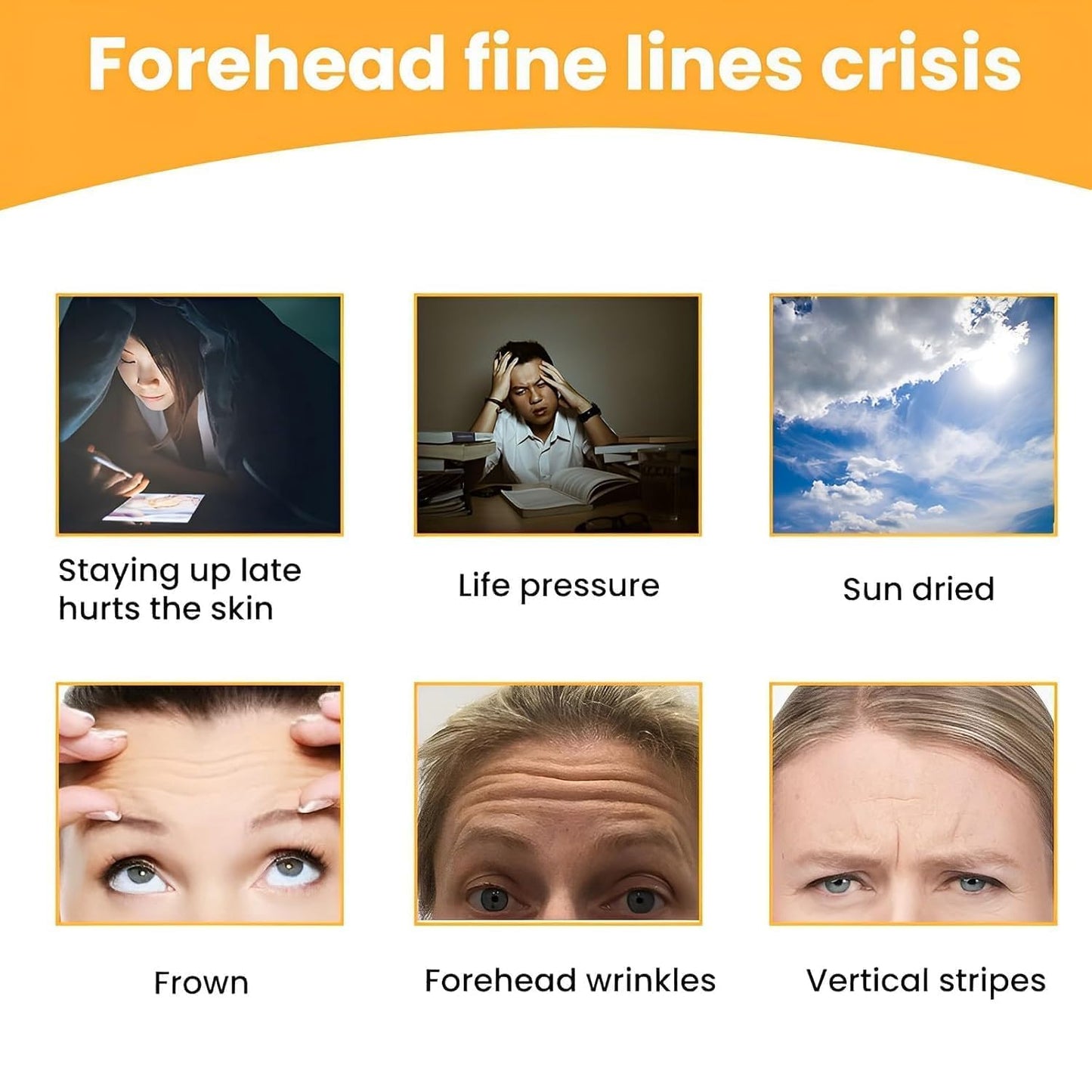 10 Pcs Forehead Wrinkle Patch Anti-Wrinkle Forehead Pads - Smooth Face Mask With Hydrolysed Collagen Face Treatment Multipurpose Anti-Aging Forehead Mask For Men & Women