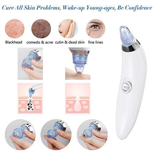 4 in 1 Multi-function Blackhead Remover Tools | Electric Derma suction Machine | Acne Pimple Pore Cleaner Vacuum Tool-Device for Nose & Skin Care
