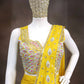 Get festive ready in our new Trending Stylish Ready to Wear Saree set  With Embroidery Work detailing.