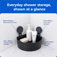Premium Black Corner Shelf with Powerful Suction Grip