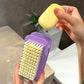 2-in-1 Laundry Scrubbing Brush with Soap Dispenser Box, Plastic Handle, Roller Foaming Soap Storage for Bathroom Clothes Cleaning