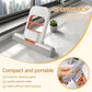 Mini Foldable Desktop Mop Portable Cleaning Sponge Mop Handheld Self Squeeze Cleaning Tool Wet and Dry Use System for Small Spaces Bathroom and Kitchen