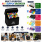 Dual Tip Colorful Art Markers Sketch Pens Colors With Carrying Case For Painting Sketching Calligraphy Drawing -Twin Head Permanent Colouring Marker Pens (Pack OF 1) (Marker Black 24)
