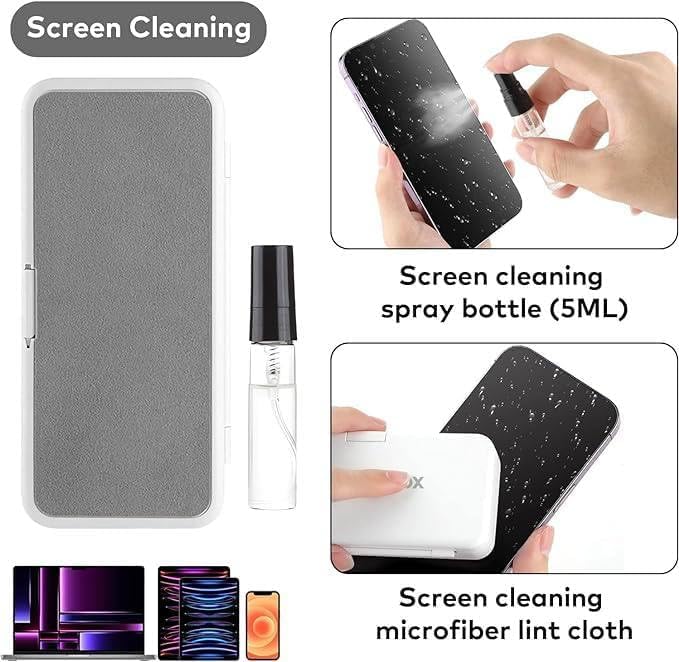 18 in 1 Multifunctional Keyboard Cleaner Kit for Electronic Devices, Keyboard Cleaning Brush, Headphones Cleaner Kit for AirPods, Cellphones,Laptop Cleaner, Camera,Earbuds