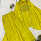 THIS WEDDING SEASON WEAR OUR BEAUTIFUL 3 PIECE WITH REAL MIRROR WITH  EMBROIDERED BLOUSE, SKIRT AND LONG SHRUGE