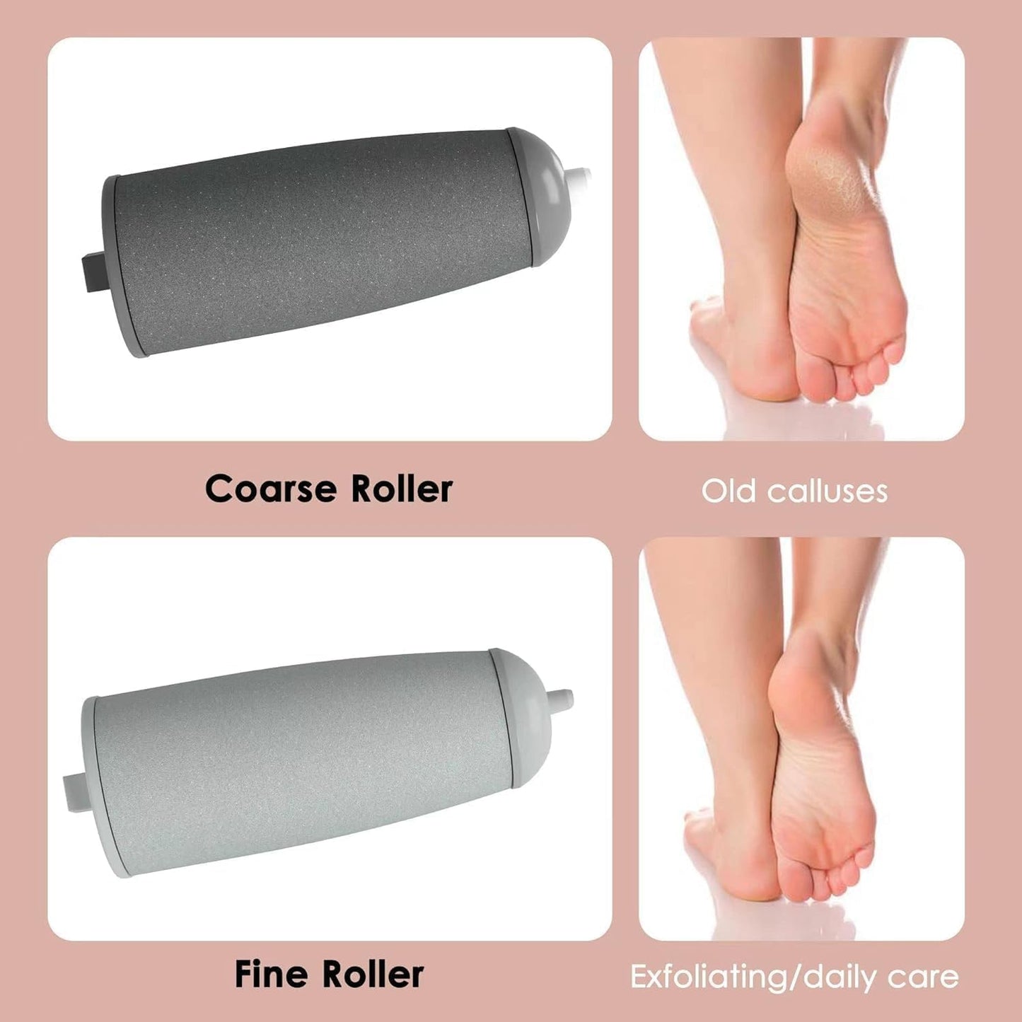 Smooth Pedicure Wand, Electric Foot Callus Remover Rechargeable Pedicure Tool Callus Remover for Feet Electronic Foot File Pedicure Kits, Pedi Feet Care for Removes Dry Hard & Dead Skin Ideal Gift