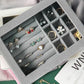 NVF Jewellery Box for Women | Velvet Clear Lid Jewelry Organizer | Ring Earring Bracelets Jewelry Storage Case | Rings Storage Clear Acrylic Jewellery Box Earring Holder