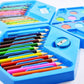 AMIRATE Colors Box Color Pencil,Crayons, Water Color, Sketch Pens Set of 46 Pieces (Color & Design for Kids)(Pack of 1) MULTY COLOR- blue & pink