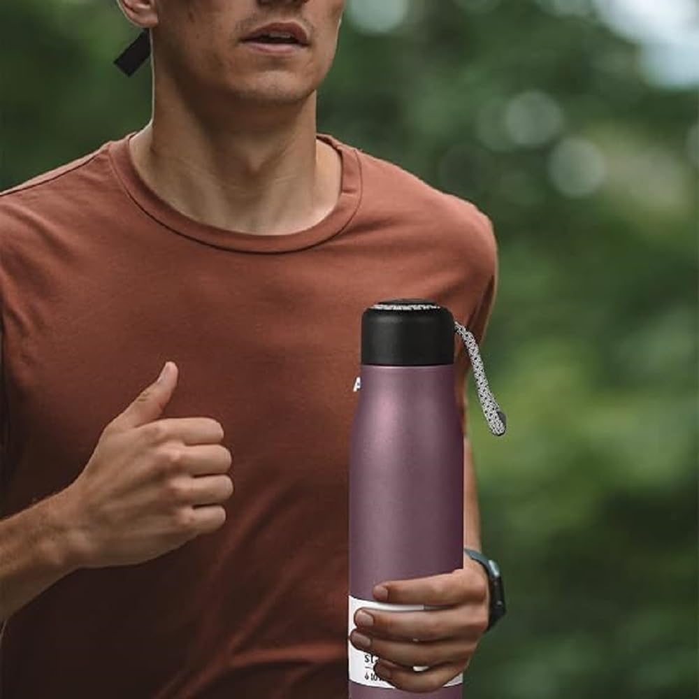 Stainless Steel Vacuum Insulated Water Bottle, 550ml, Pink, Leak Proof, Hot & Cold Flask for Gym, Travel, Office