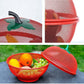 Apple Shape Net Fruits & Vegetables Basket for Kitchen | Fruit Basket with Net Cover for Protection | Fruit & Vegetable Storage Stand Basket | Decorative Kitchen Countertop Fruit Holder