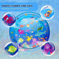 Tec Tavakkal Baby Kids Water Play Mat Toys Inflatable Tummy Time Leakproof Water Play Mat, Fun Activity Play Center Indoor and Outdoor Water Play Mat for Baby Random Design