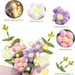 KAIDAA Handmade Korean Crochet Flower Bouquet with Shiny Led Lights & Polybag Knitted Floral Arrangement with Decorative Leaves | Tabletop Home Decor, Desk, Valentine Day Gift