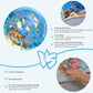 Tec Tavakkal Baby Kids Water Play Mat Toys Inflatable Tummy Time Leakproof Water Play Mat, Fun Activity Play Center Indoor and Outdoor Water Play Mat for Baby Random Design
