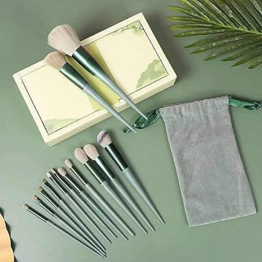 13-Piece Professional Makeup Brush Set with Funnel Bag – Premium Face & Eye Brushes for Foundation, Blending, Contouring, Eyeshadow – Travel-Friendly Cosmetic Tool Kit for Women & Girls