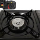 Hacer Portable Camping Gas Stove Cooking Gas burner with Carrying Case for Outdoor Camping Hiking Trekking - (Pack of 1, Black, 34 x 26 x 7.5 cm),Stainless Steel