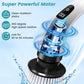 Seseno 9 in 1 Electric Spin Scrubber, Cleaning Brush Scrubber for Home, 300RPM/Min, 8 Replaceable Brush Heads, 3 Adjustable Size, 2 Adjustable Speeds, for Bathroom, Floor Tiles