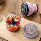 Capsule Cutter Quatre Mini Electric Food Processor and Blender 4-Blade Multipurpose Chopper and Grinder for Meat Vegetables Fruits and Smoothies Compact Powerful Kitchen Mixer-Pink