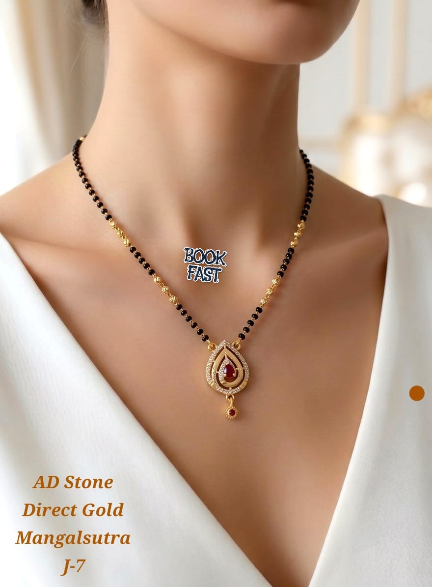Premium Quality High Quality  Most  Viral and Trending  Fancy  Golden Ad Diamond Dokia/ Mangalsutra