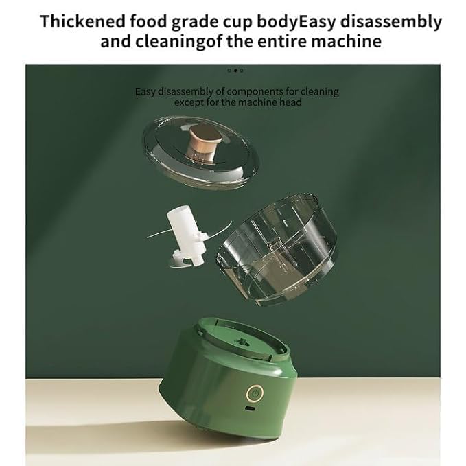 Mini Food Processor, 350ml, Portable Small Food Chopper, Garlic Chopper, Onion Chopper, Meat Mincer, Garlic Press, Multicolour