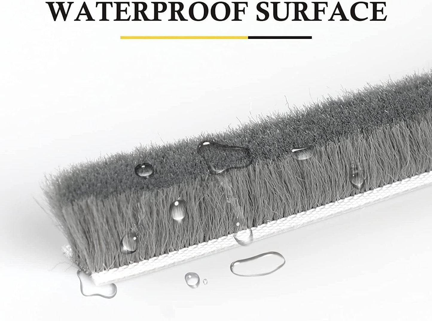 URBANMONK 10 Meter Weather Stripping Door Seal Strip | Self Adhesive Weather Strip Sound proofing for Windows | Window Sealing Strips for Gap | soundproof Door Seal (Grey) Wool