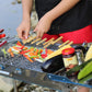 Barbecue Skewers – Pack of 12 Stainless Steel Tandoor Sticks | 13-Inch Strong Steel-Coated Grill Sticks for BBQ, Kebabs, and Grilling