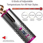Avenn USB Rechargeable Automatic Wireless Electric Hair Curler, Cordless Auto Curler with L/R Rotating, 6 Temperature Settings 150°C-200°C, Multicolor