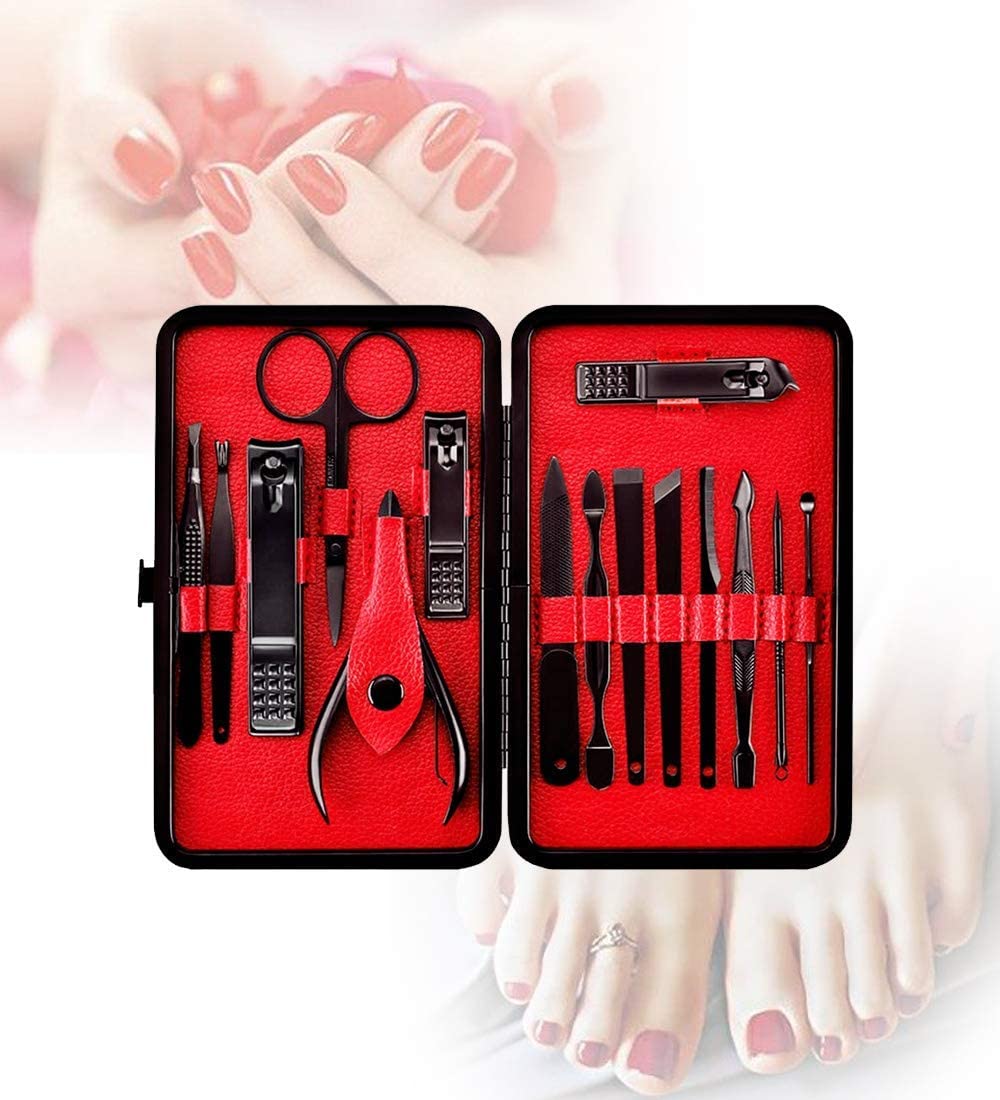 Homaxy - All-in-One Manicure Pedicure Kit for Women & Men – Stainless Steel Nail Cutter Set, Nail Clipper & Grooming Kit – Gift for Wife, Girlfriend, Mother, Sister – Birthday, Anniversary Gift Special