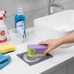 2-in-1 Laundry Scrubbing Brush with Soap Dispenser Box, Plastic Handle, Roller Foaming Soap Storage for Bathroom Clothes Cleaning