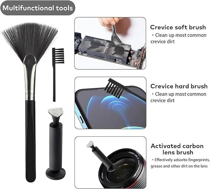 18 in 1 Multifunctional Keyboard Cleaner Kit for Electronic Devices, Keyboard Cleaning Brush, Headphones Cleaner Kit for AirPods, Cellphones,Laptop Cleaner, Camera,Earbuds