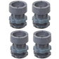 Furniture Leg Risers, Heavy Duty Gray Plastic Adjustable Bed Lifts, Set of 4 Stackable Elevators for Tables and Chairs Whit Anti Vibration Pads for Washing Machine Stand Foot