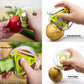 Royal 3 in 1 Movable Compact Slicer Rotary Multi-Functional Peeler, Suitable for Vegetable and Fruit, with Serrated Blade + Straight Julian Stainless Steel, Anti-Slip Handle Design, Slicer Kitchen