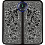 Foot Massager Acupressure Mat Electric Foldable Massage Pad 9 Strength 6 Modes for Relaxation Circulation and Relief from Fatigue Sore Feet