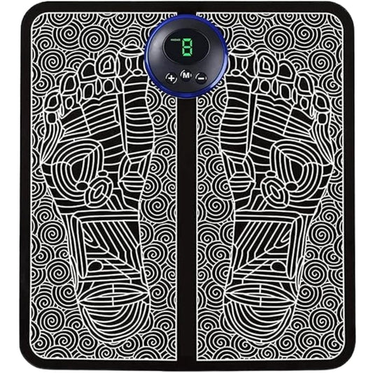 Foot Massager Acupressure Mat Electric Foldable Massage Pad 9 Strength 6 Modes for Relaxation Circulation and Relief from Fatigue Sore Feet