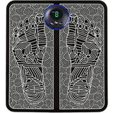 Foot Massager Acupressure Mat Electric Foldable Massage Pad 9 Strength 6 Modes for Relaxation Circulation and Relief from Fatigue Sore Feet