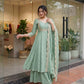 You have a great eye! These beautiful skirt and cape pcs are designed for modern
