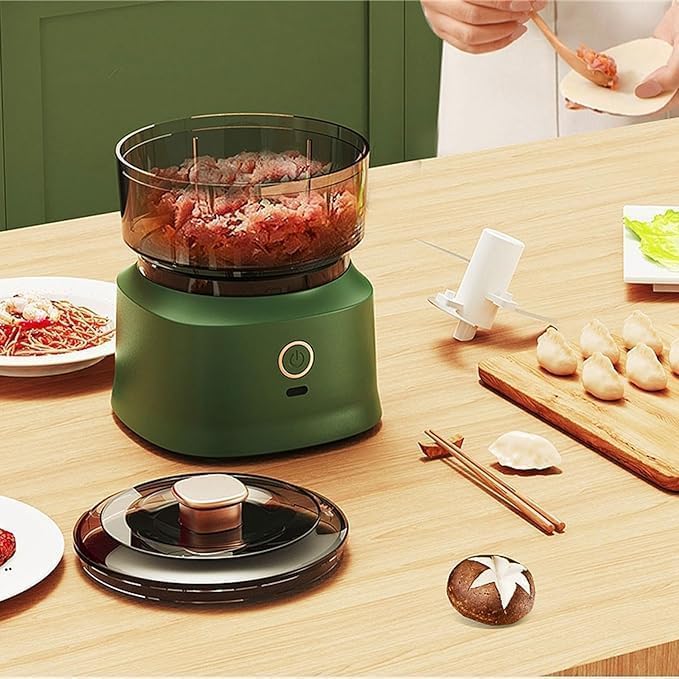 Mini Food Processor, 350ml, Portable Small Food Chopper, Garlic Chopper, Onion Chopper, Meat Mincer, Garlic Press, Multicolour