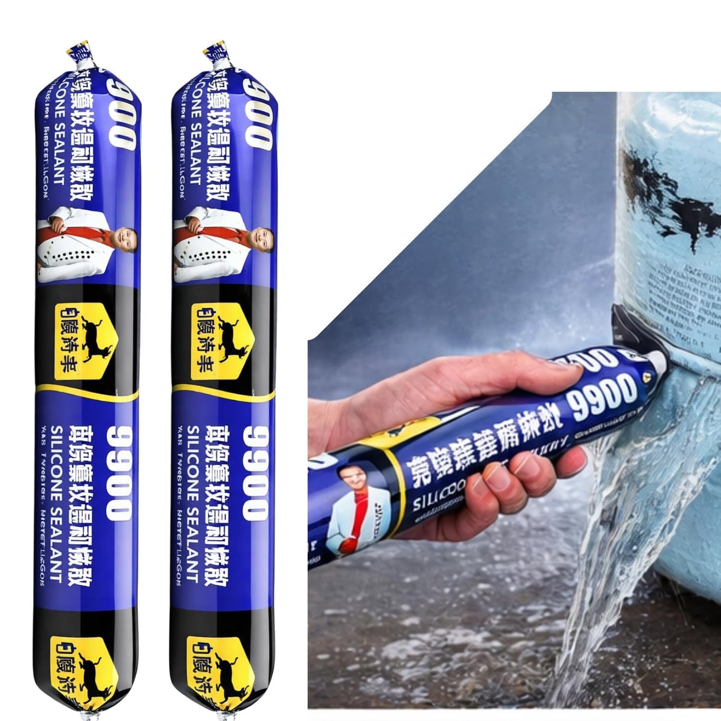 Crack Filling Glue, Concrete Crack Filler Sealant, High Elasticity Cement Crack Filler & Wall Gap, Fast Drying Asphalt Crack Repair for Slabs, Joint Self-Leveling Waterproof Caulking (1)