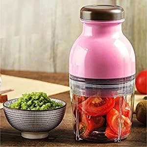 Capsule Cutter Quatre Mini Electric Food Processor and Blender 4-Blade Multipurpose Chopper and Grinder for Meat Vegetables Fruits and Smoothies Compact Powerful Kitchen Mixer-Pink