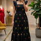 Celebrate this joy of dressing in the best way  Here presenting you a beautiful and comfortable maxi for the upcoming season with beautiful Flowers All Over  And Beautiful Neckline and Slevees Pattern