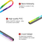Universal Car AC Vent Decoration Strip–Red PVC U-Shape Waterproof Interior Trim Moulding for Straight Air Vent Outlets- (Rainbow)