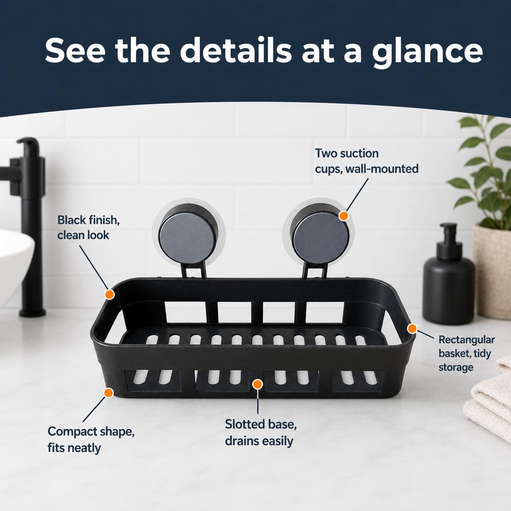 Non-Drill Wall Mount Magic Sticker Self Adhesive Bathroom Corner Shelf Wall Mounted, Self Adhesive Organizer Rack with Hooks, Waterproof Storage Stand for Kitchen, Wash Basin & Bathroom (1 PC)