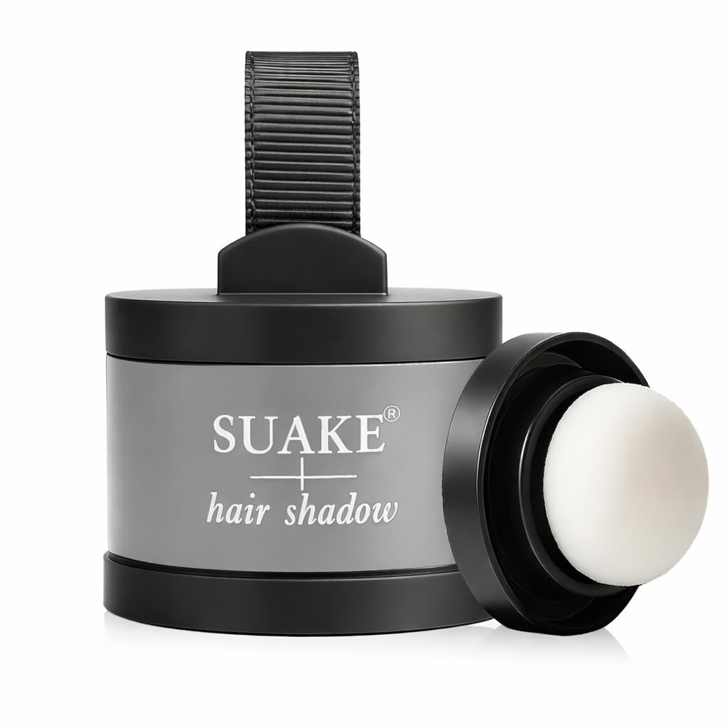 Hair Root Touch Up Powder for Thinning Hair | Instant Hair Loss Concealer & Scalp Shadow | Grey Hair Coverage Powder Waterproof & Sweat Resistant | Black Hair (4 Gm)