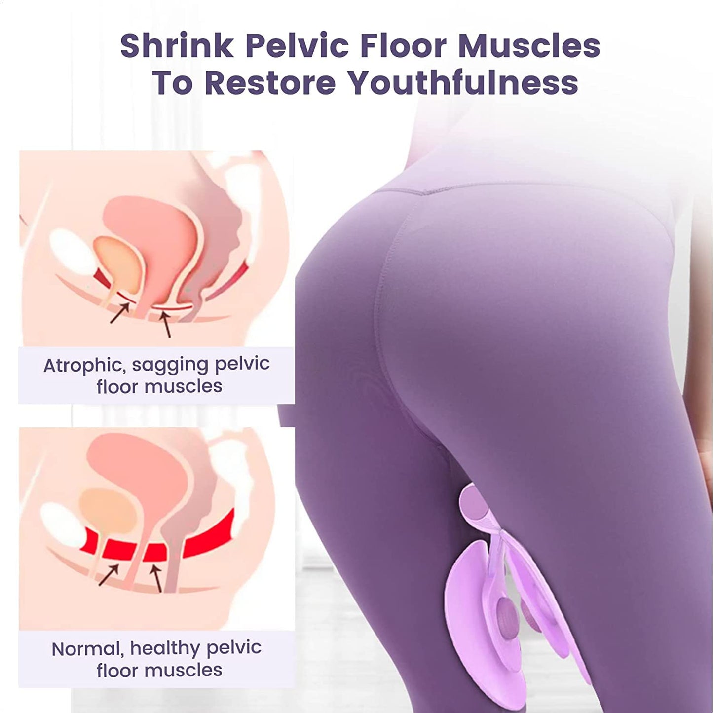 Gopendra Hip & Pelvis Trainer | Thigh Master and Inner Thigh Exercise Equipment | Pelvic Floor Exerciser Device | Training Tool | for Home, Gym, Fitness, Workout, Stretcher | for Men & Women