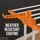Happer Premium Clothes Stand for Drying with Wheels | Portable | 3 Layer Rack for Balcony | Foldable Wings | 24 Hanger Rods | Anti Rust Steel Metal (Orange | Prince Jumbo)