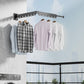 XBEY Stainless Steel Wall Mounted Portable Clothes Drying Rack with Space Saver Clothes Hangers Design Universal for Balcony,Laundry,Bathroom Space Saver Clothes Rack (2 Fold Cloth Drying Rack),Black