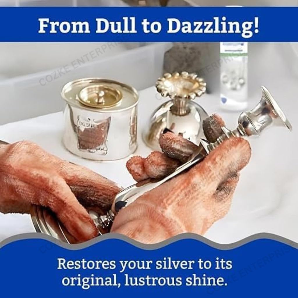 Silver Dip Cleaner Liquid - Fast Acting Tarnish Remover for Jewellery, Pooja Items & Utensils Instant Sparkling Clean