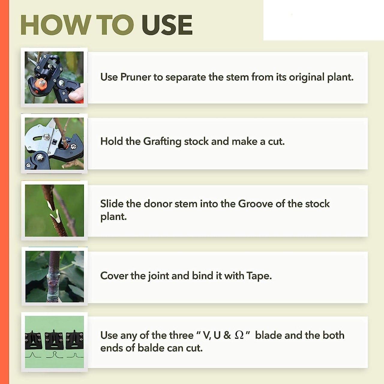 2 In 1 Garden Grafting Tool Pruner Kit For Plants, Plant Cutter For Garden, Grafting Tools For Plants, Precision Garden Grafting Tool With 3 Replaceable SK5 Steel Blades