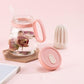Glass Tumbler with Fruit Infuser Lid & Straw, Portable Summer Drink Cup for Juice, Tea, Detox Water & Milk Tea | Leakproof Handle Mug for Girls, Travel & Daily Hydration (Multicolor) (1)